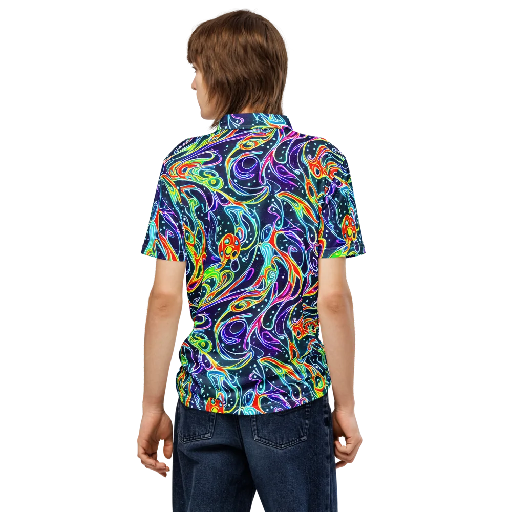 The Neon Unknown on Men's Slim Fit Polo Shirt — Back