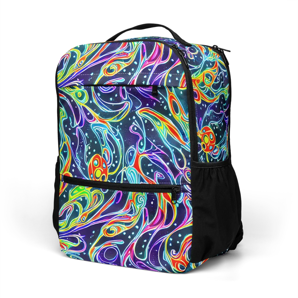 The Neon Unknown on Utility Backpack — Left Front