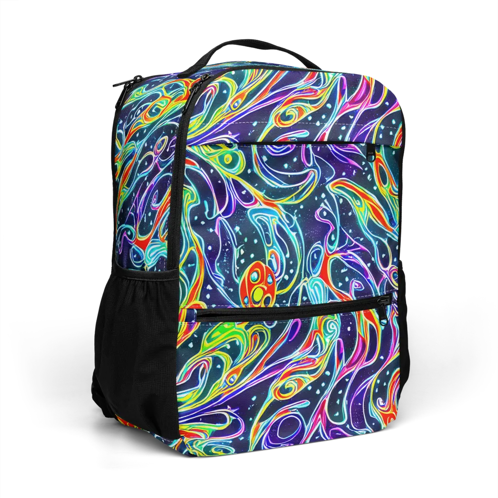 The Neon Unknown on Utility Backpack — Right Front