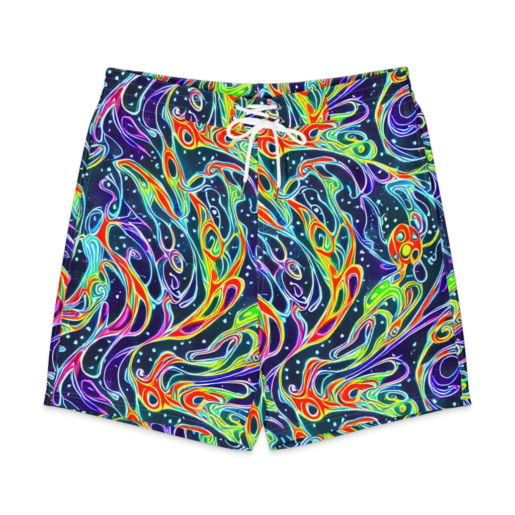 The Neon Unknown on Men's Board Shorts — Front