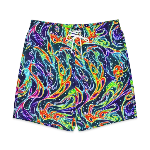 The Neon Unknown on a Men's Board Shorts