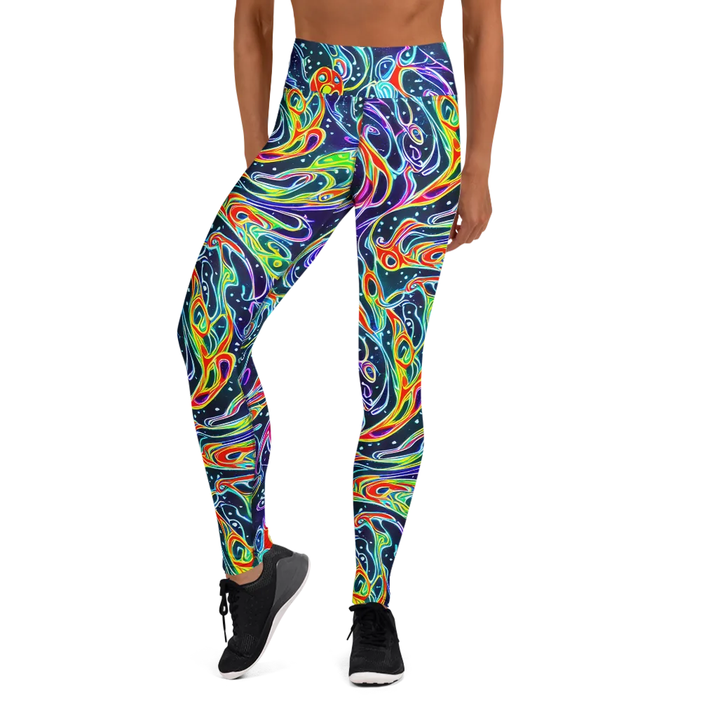 The Neon Unknown on Yoga Leggings — Front