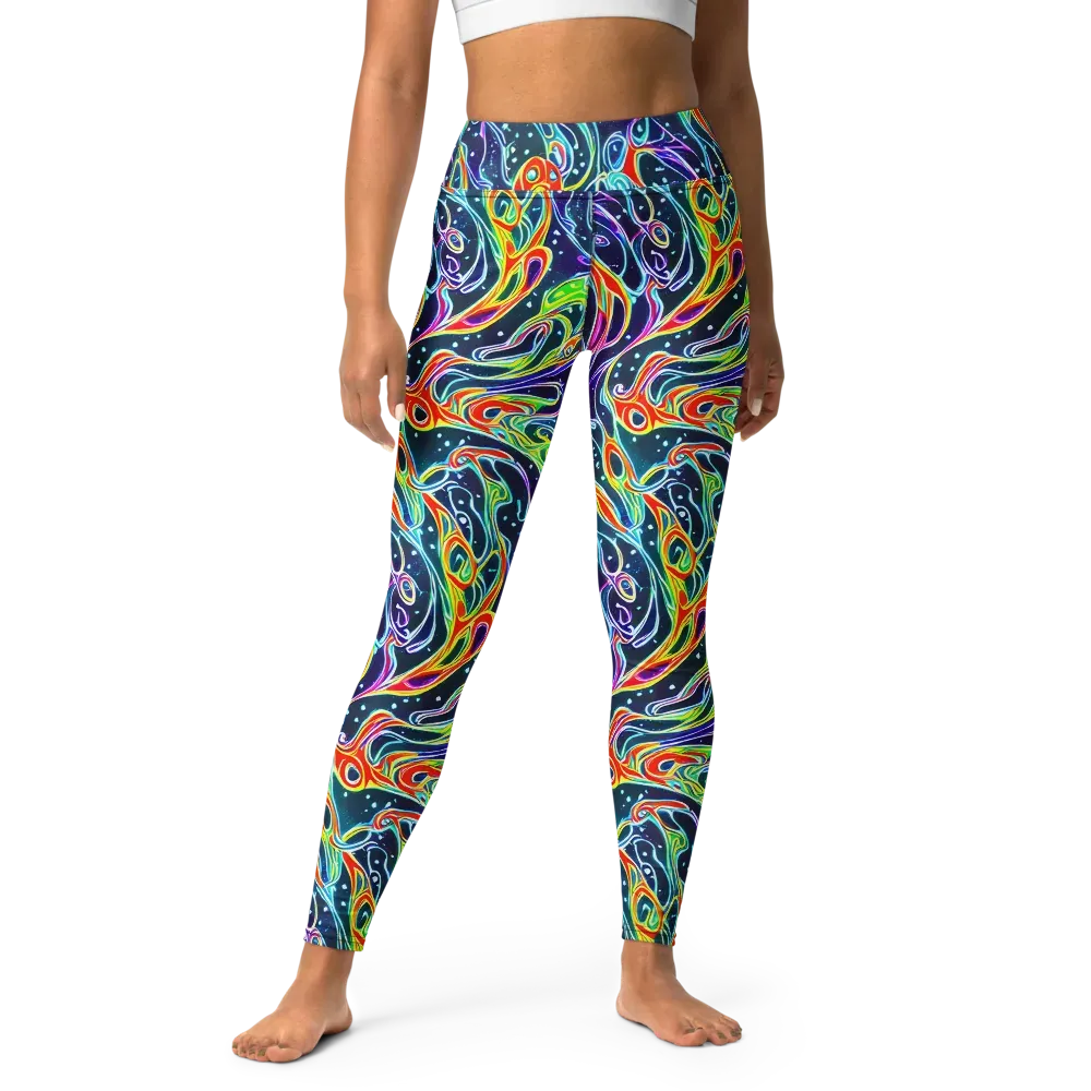 The Neon Unknown on Yoga Leggings — Front