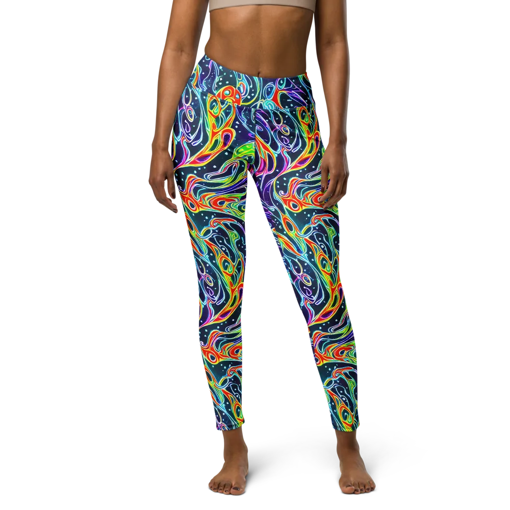 The Neon Unknown on Yoga Leggings — Front