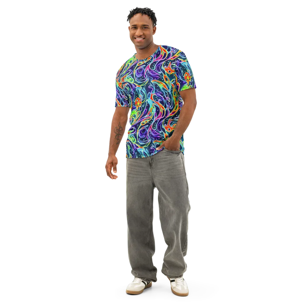 The Neon Unknown on Men's Cotton Crew Neck T-Shirt — Front