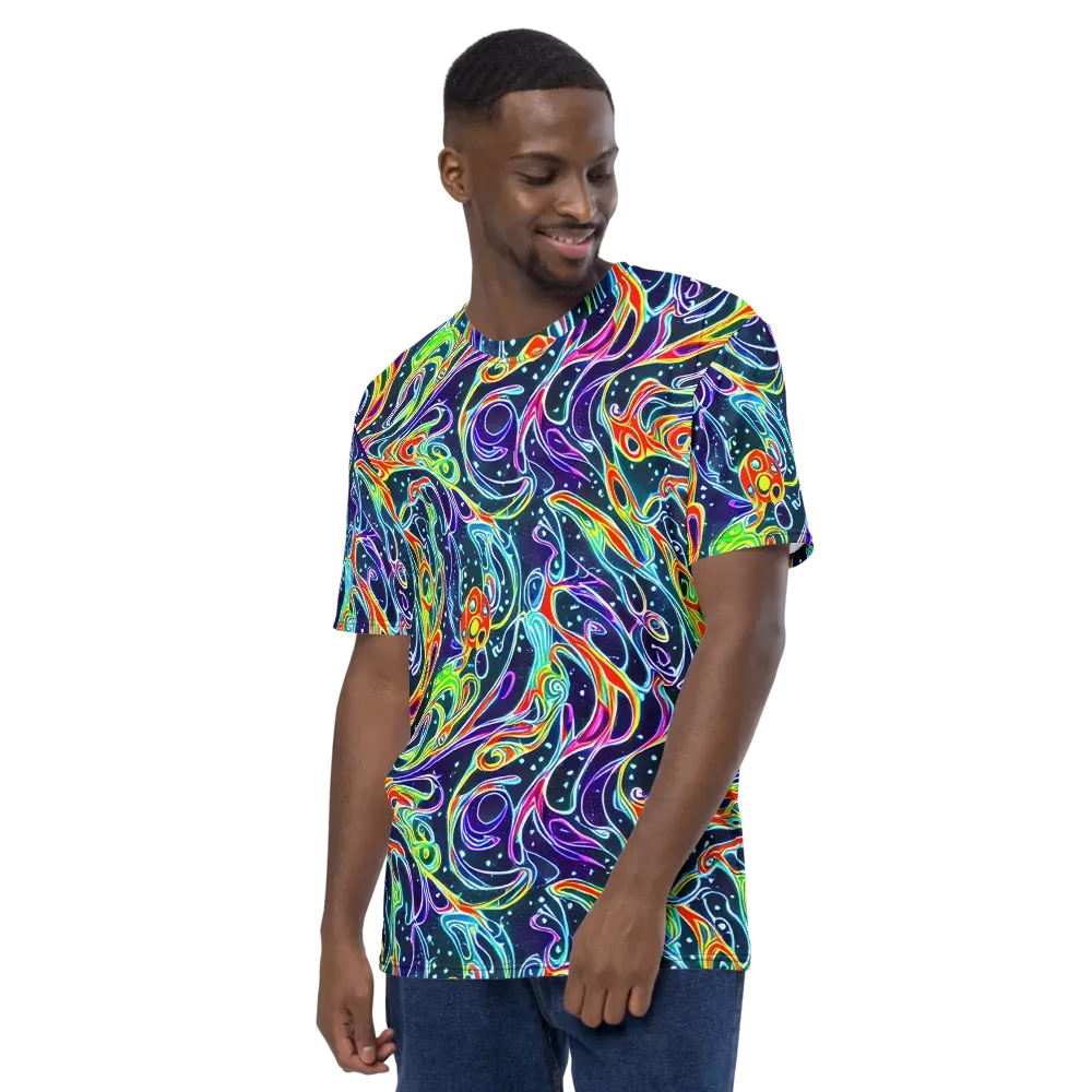 The Neon Unknown on Men's Crew Neck T-Shirt — Left