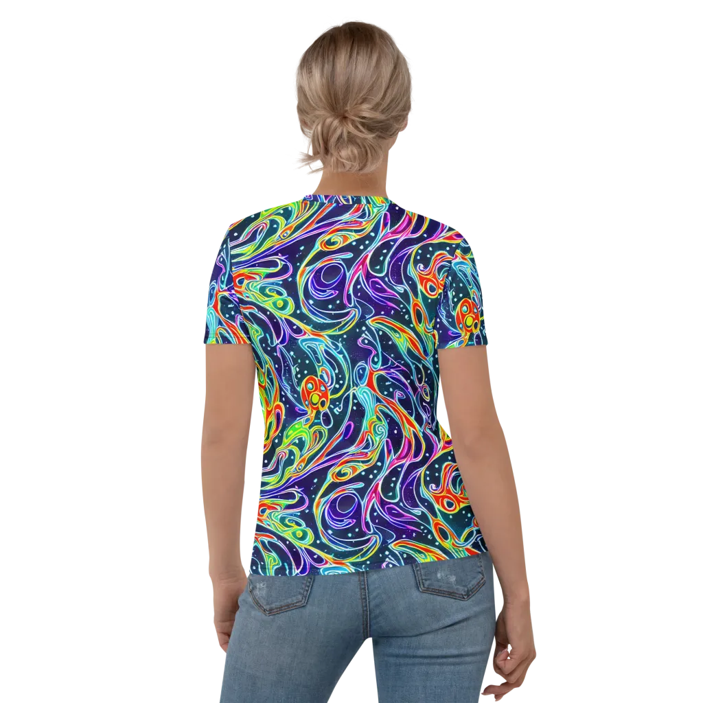 The Neon Unknown on Women's Crew Neck T-Shirt — Back