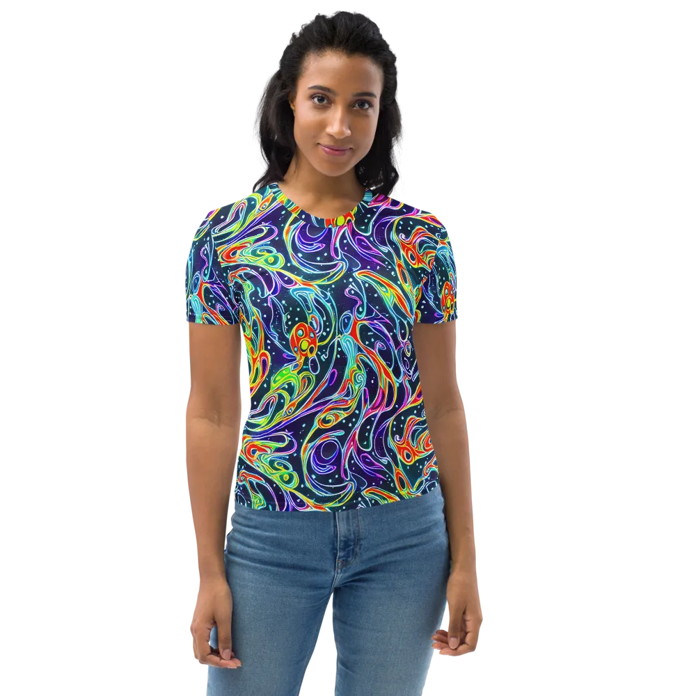 The Neon Unknown on Women's Crew Neck T-Shirt — Front