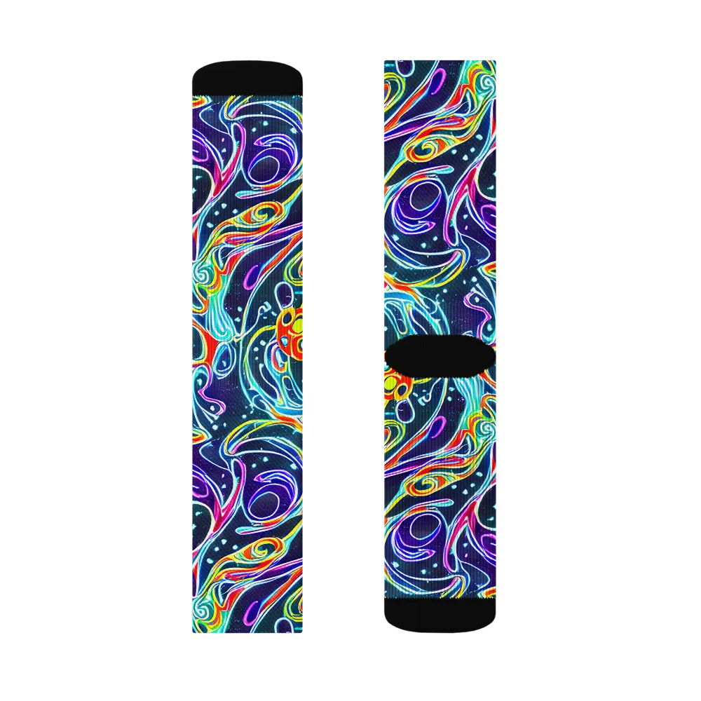 The Neon Unknown on Socks — Left Sock