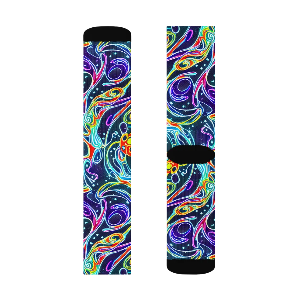 The Neon Unknown on Socks — Right Sock