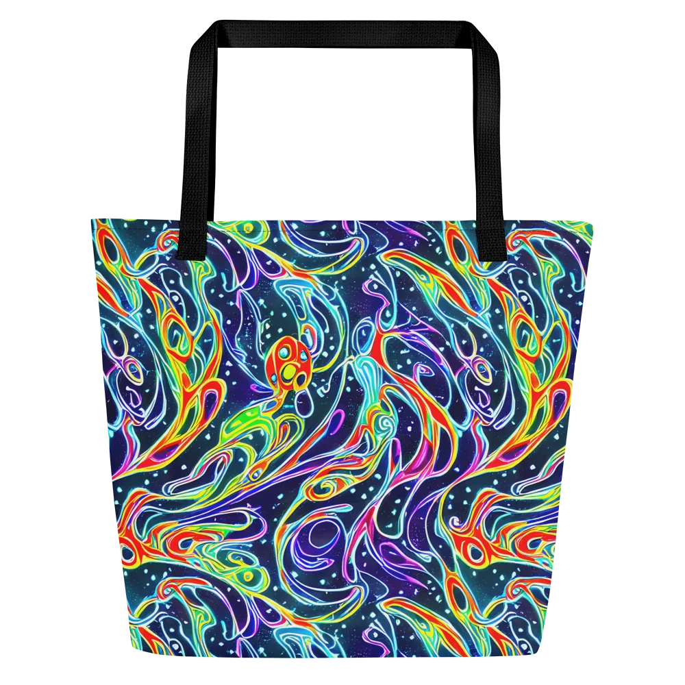 The Neon Unknown on Large Tote Bag W/ Pocket — Front