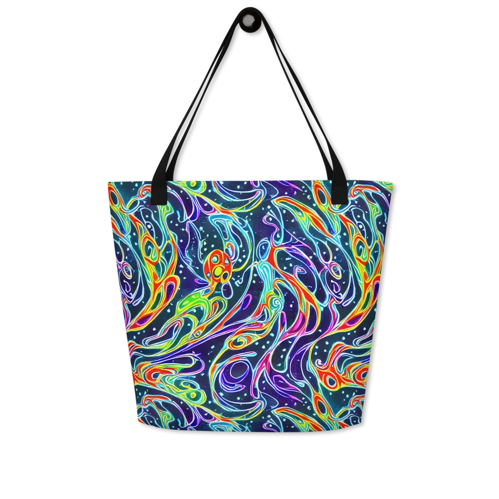 The Neon Unknown on Large Tote Bag W/ Pocket — Front