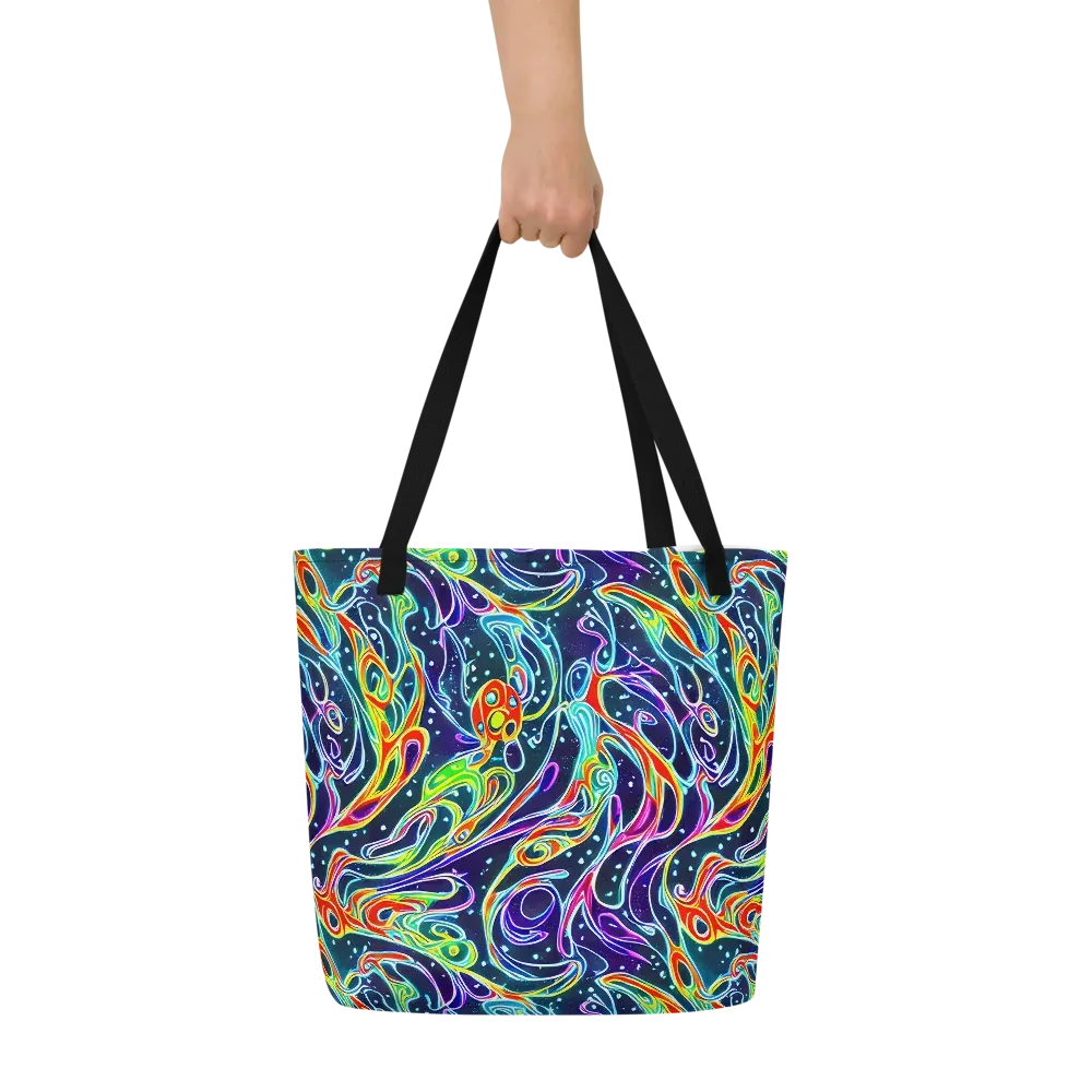 The Neon Unknown on Large Tote Bag W/ Pocket — Front
