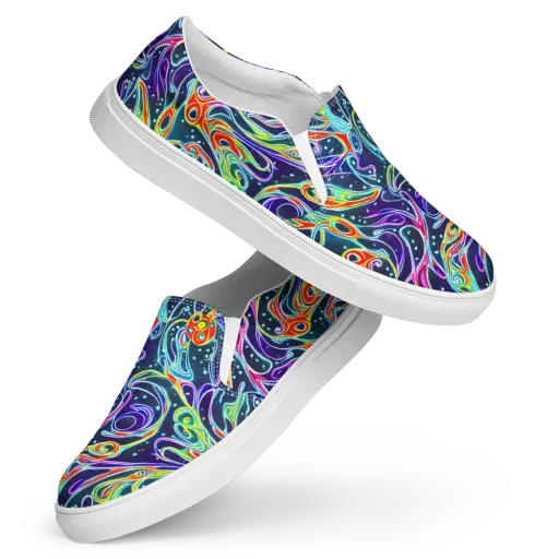 The Neon Unknown on a Women's Slip-On Canvas Shoes
