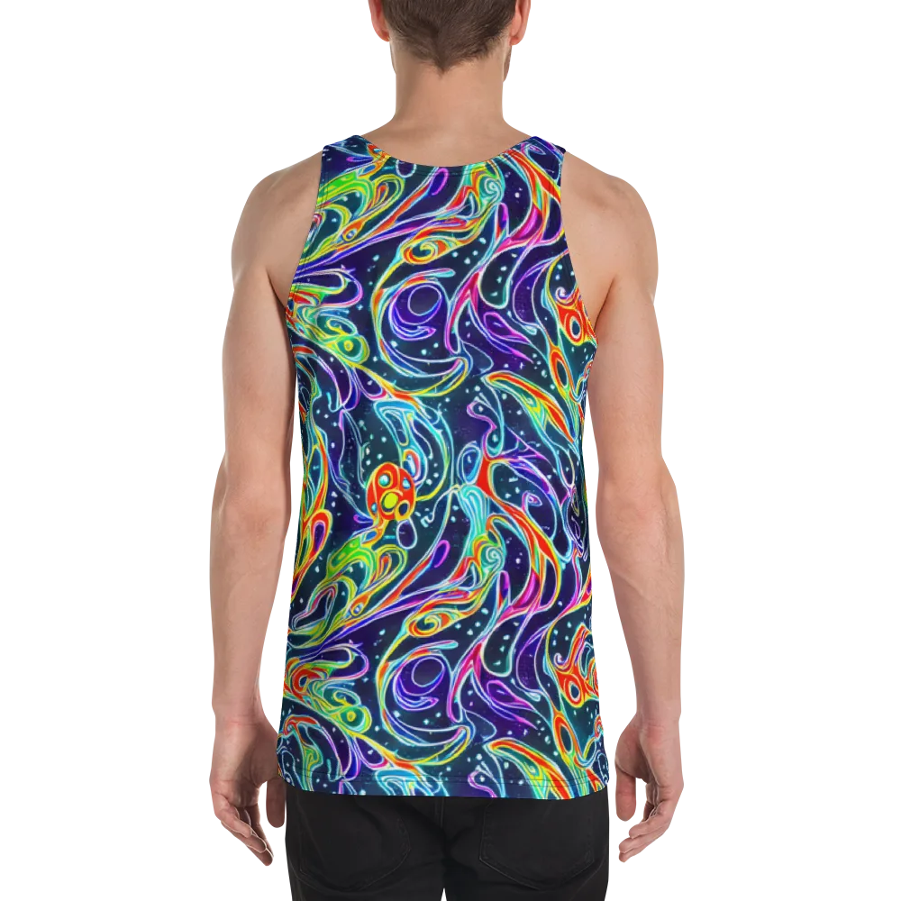 The Neon Unknown on Men's Tank Top — Back