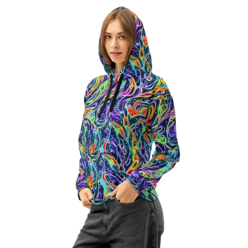 The Neon Unknown on a Cotton Hoodie