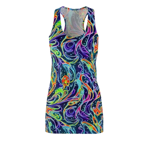 The Neon Unknown on a Racerback Dress