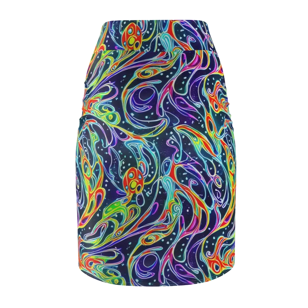 The Neon Unknown on Pencil Skirt — Back