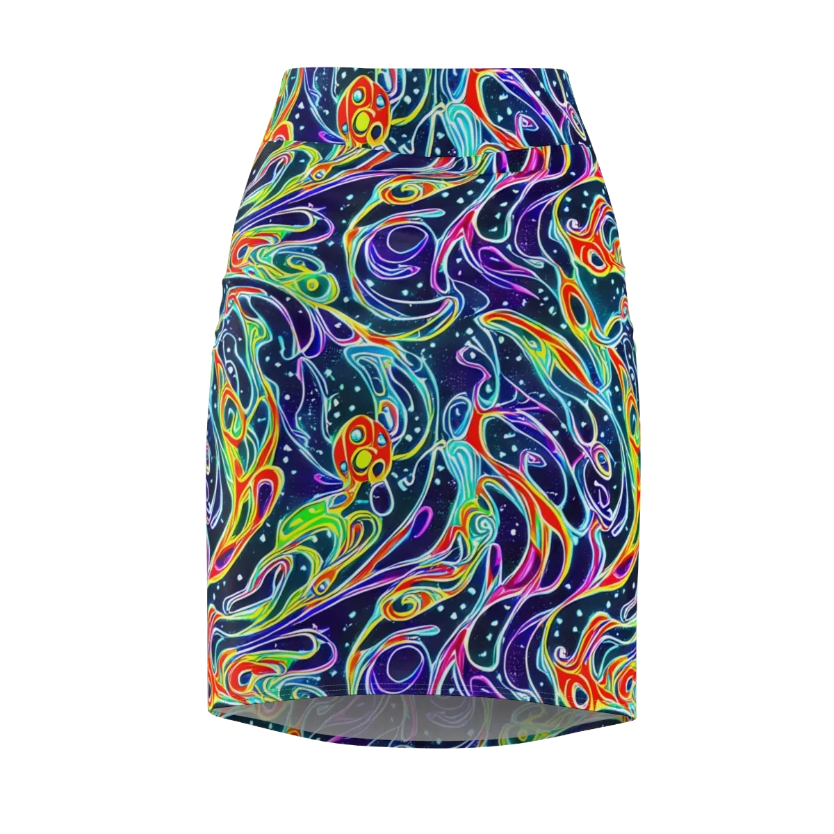 The Neon Unknown on Pencil Skirt — Front