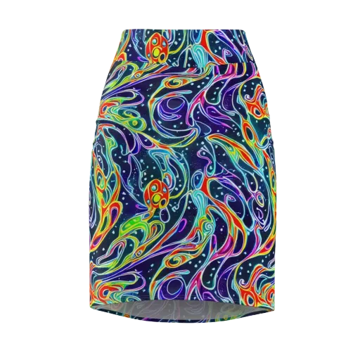The Neon Unknown on a Pencil Skirt
