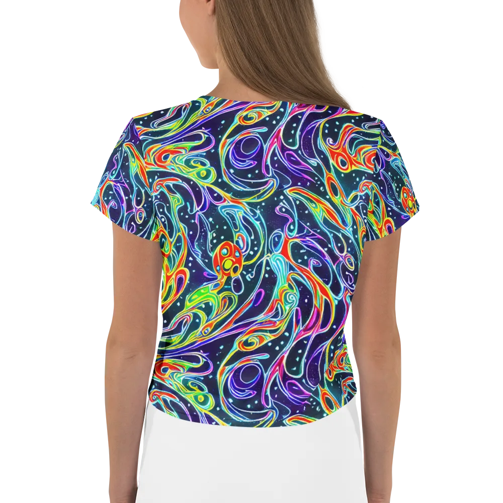 The Neon Unknown on Crop Tee — Back