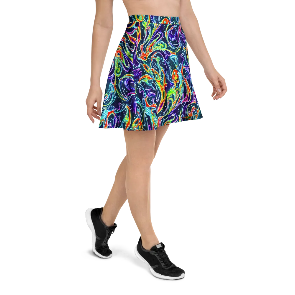The Neon Unknown on Skater Skirt — Right