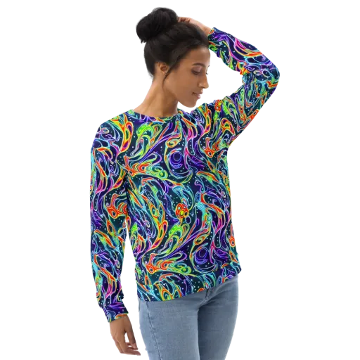 The Neon Unknown on a Sweatshirt