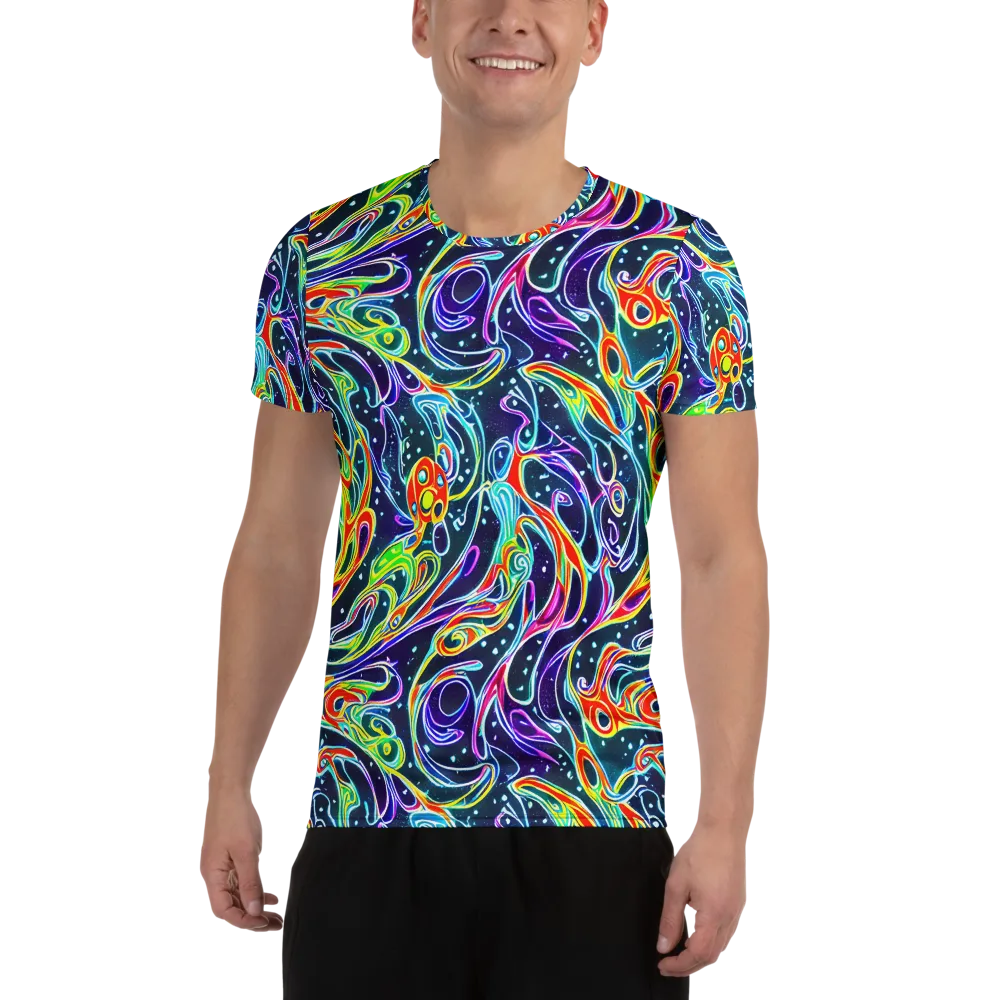 The Neon Unknown on Men's Athletic T-Shirt — Front