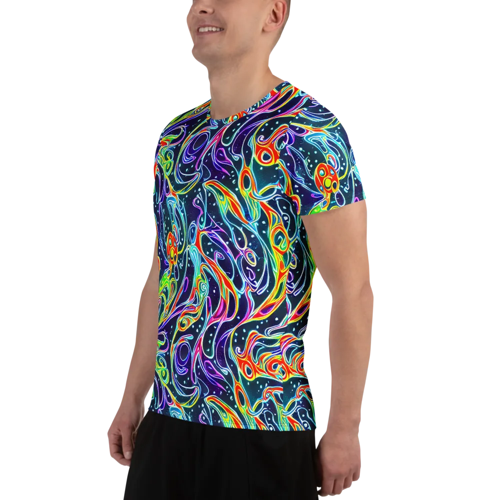 The Neon Unknown on Men's Athletic T-Shirt — Left