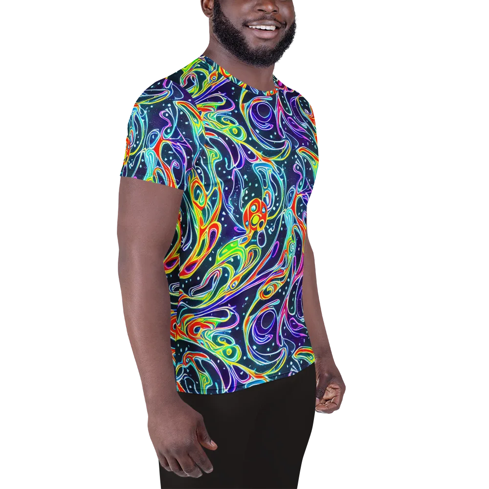The Neon Unknown on Men's Athletic T-Shirt — Right