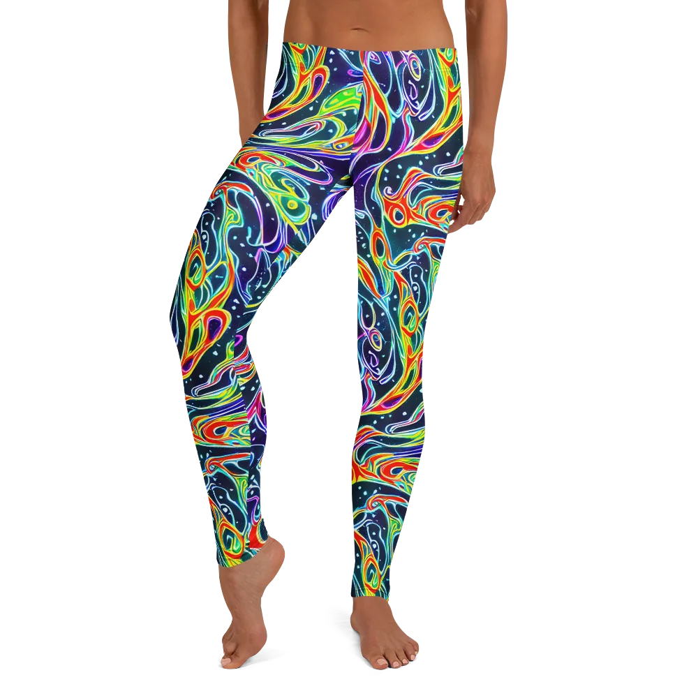 The Neon Unknown on Leggings — Front