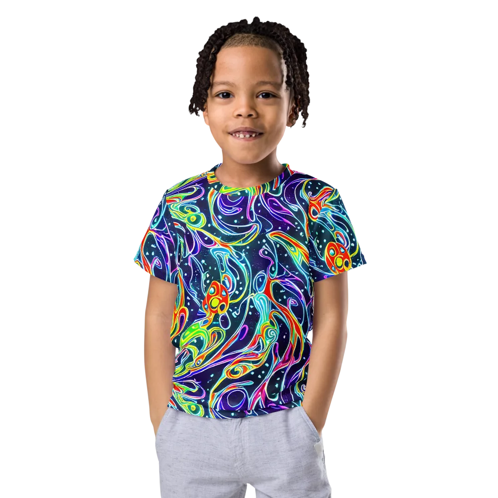 The Neon Unknown on Kids Crew Neck T-Shirt — Front