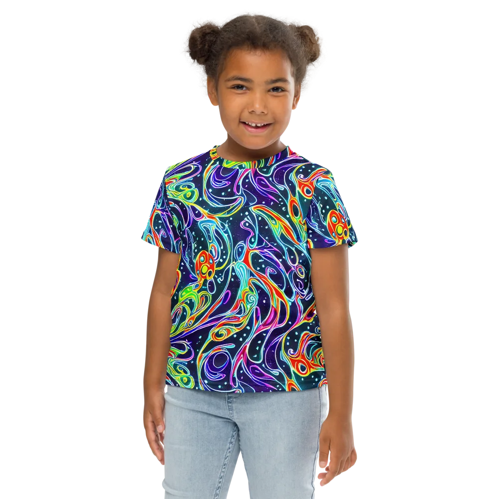 The Neon Unknown on Kids Crew Neck T-Shirt — Front