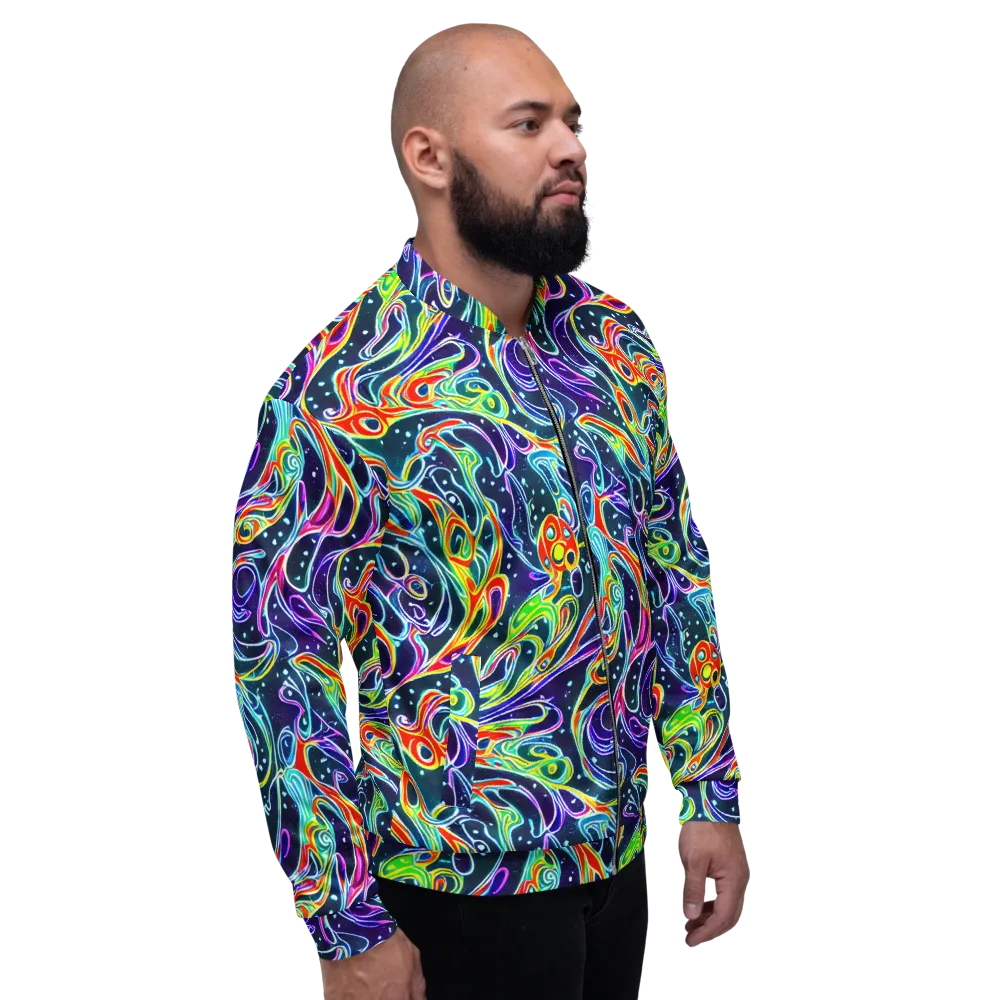 The Neon Unknown on Bomber Jacket — Right
