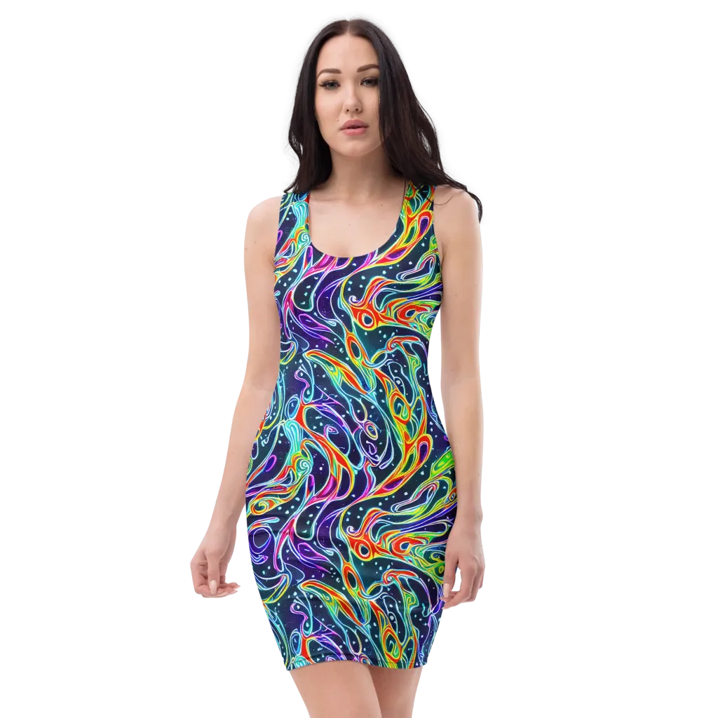 The Neon Unknown on Bodycon Dress — Front