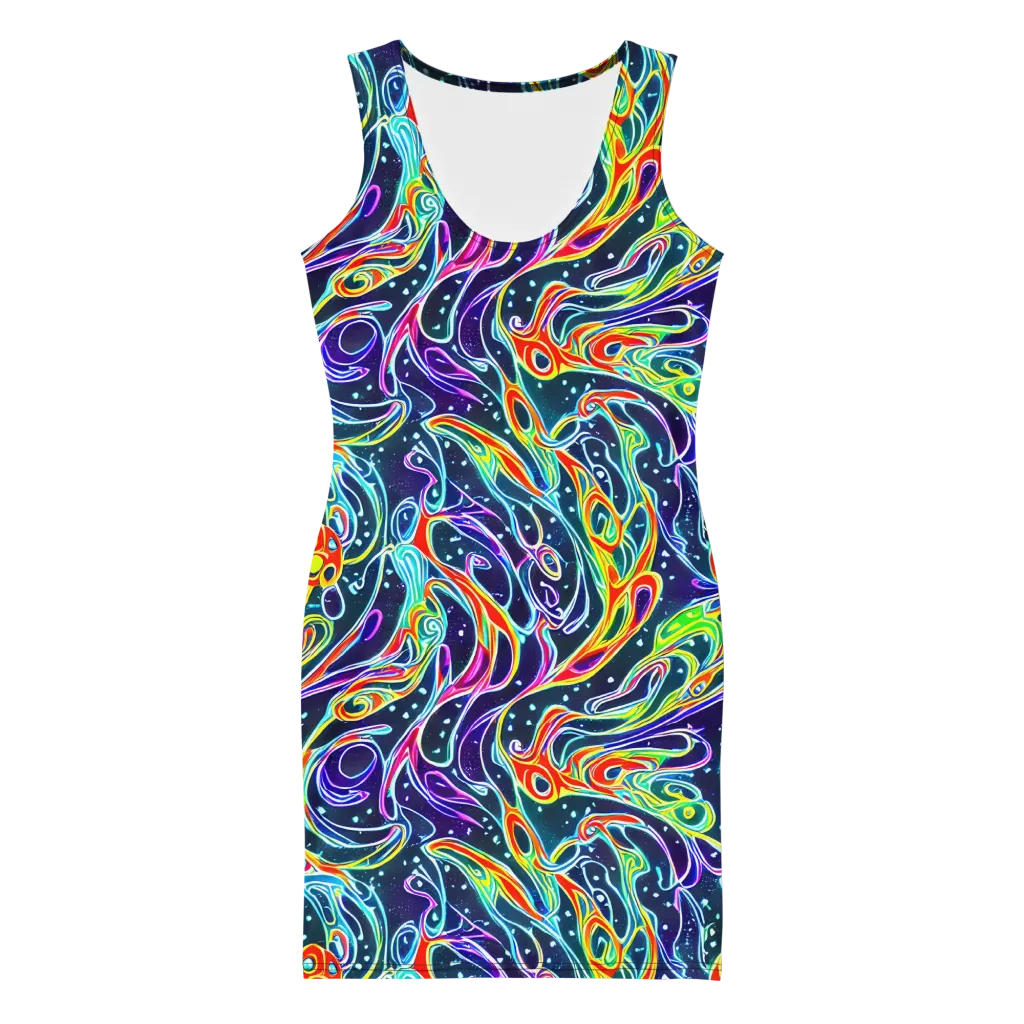 The Neon Unknown on Bodycon Dress — Front