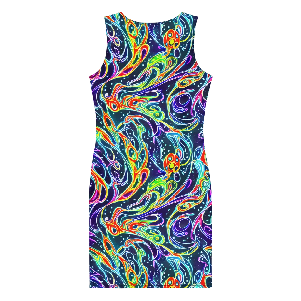 The Neon Unknown on Bodycon Dress — Back