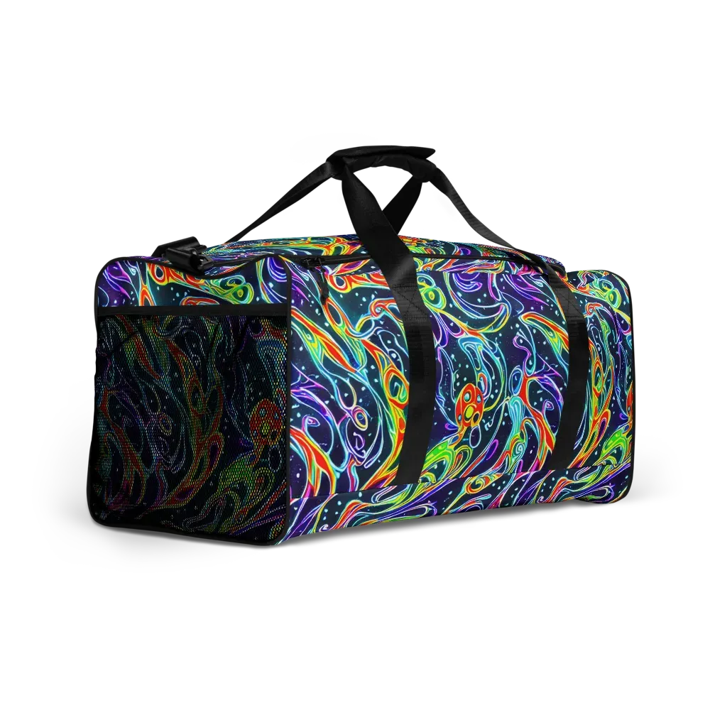 The Neon Unknown on Duffle Bag — Right Front