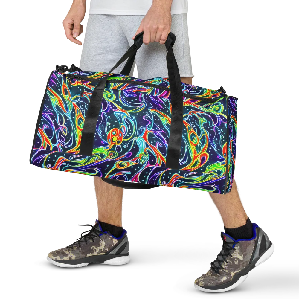 The Neon Unknown on Duffle Bag — Front