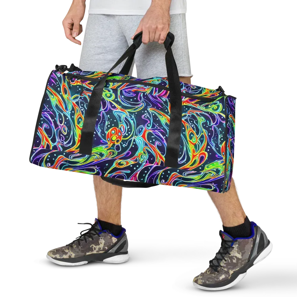The Neon Unknown on Duffle Bag — Front