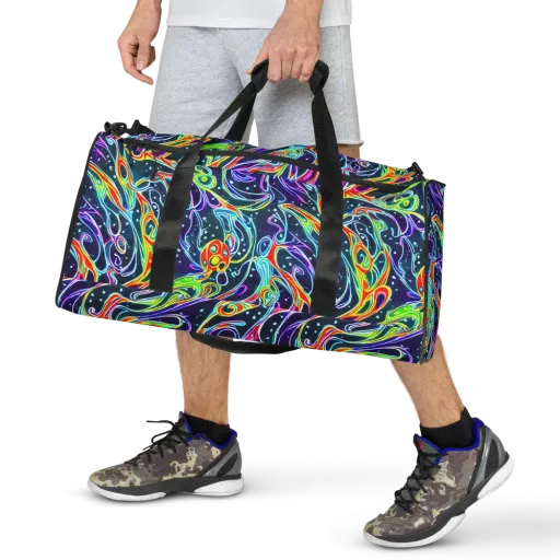 The Neon Unknown on a Duffle Bag