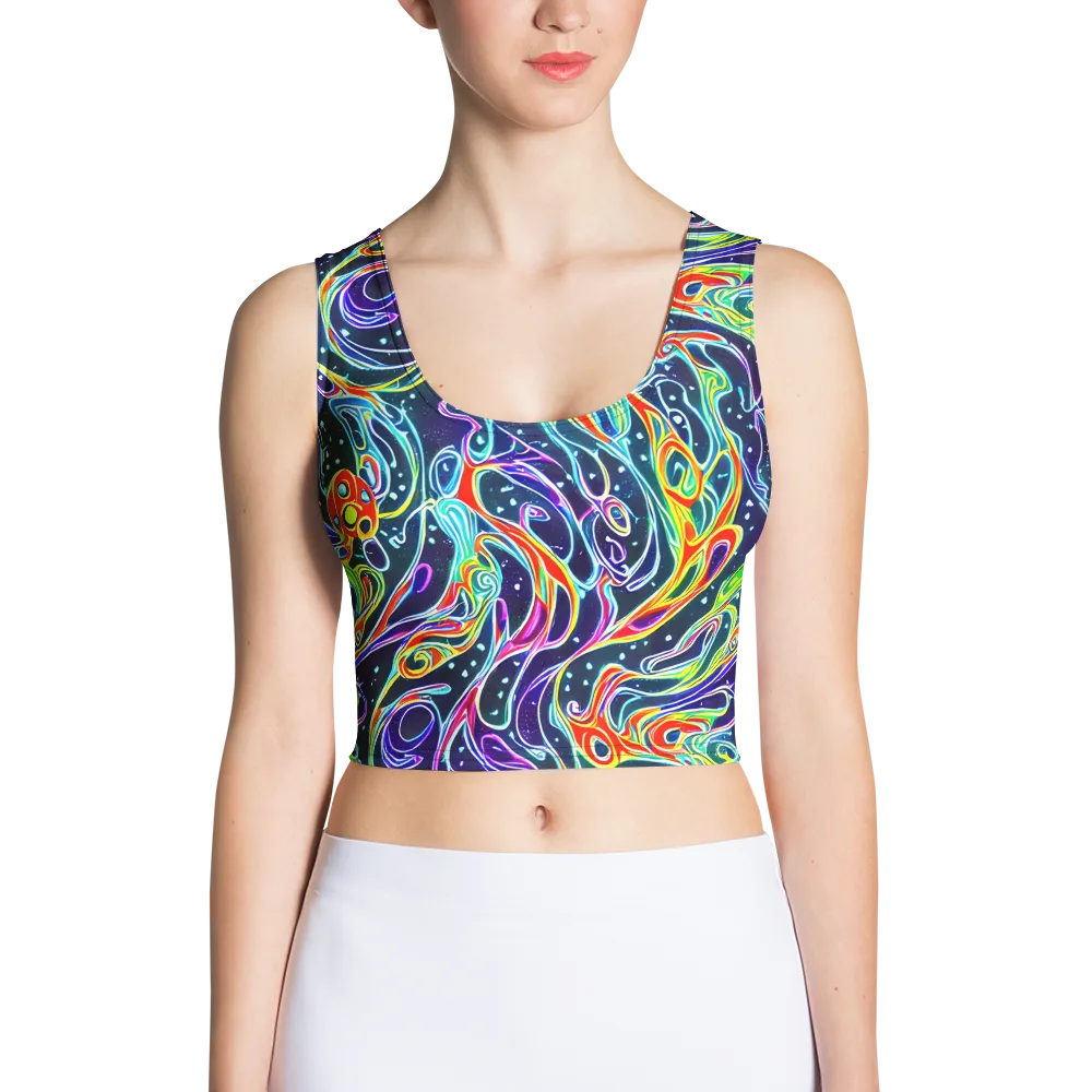 The Neon Unknown on Crop Top — Front