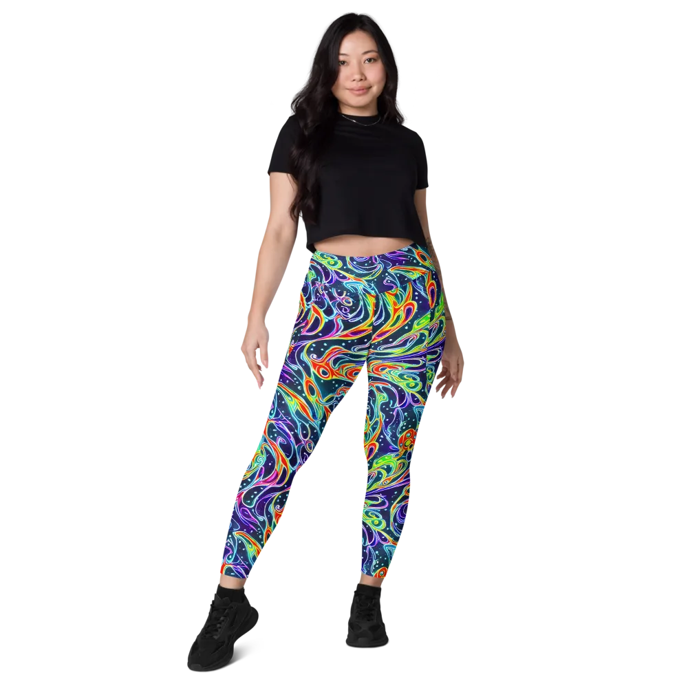 The Neon Unknown on Leggings with Pockets — Front
