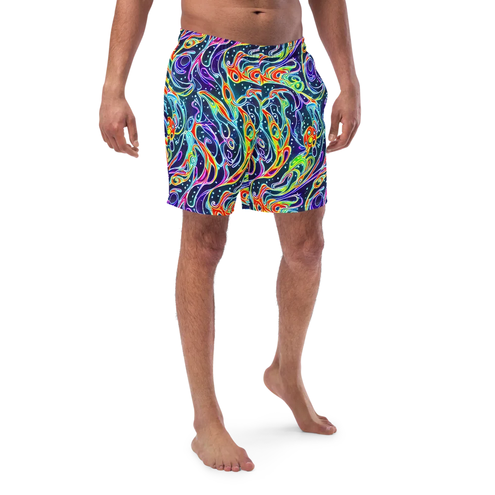 The Neon Unknown on Swim Trunks — Front