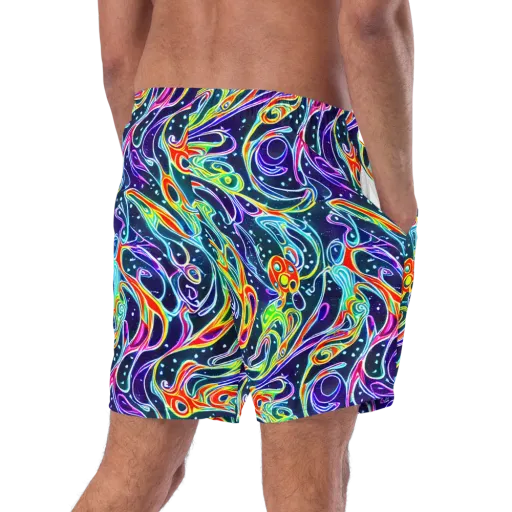 The Neon Unknown on a Swim Trunks