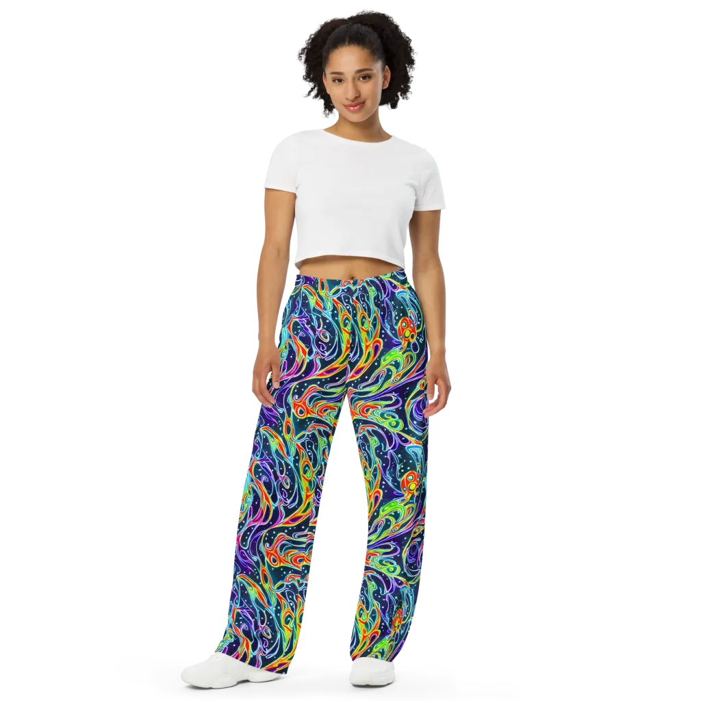 The Neon Unknown on Wide-Leg Pants — Front