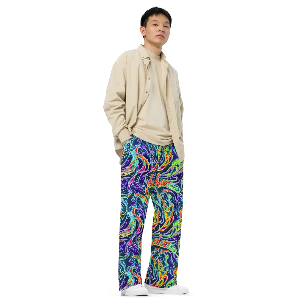 The Neon Unknown on Wide-Leg Pants — Right Front