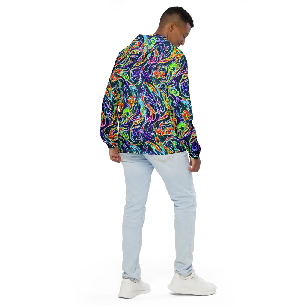 The Neon Unknown on Men's Windbreaker — Back