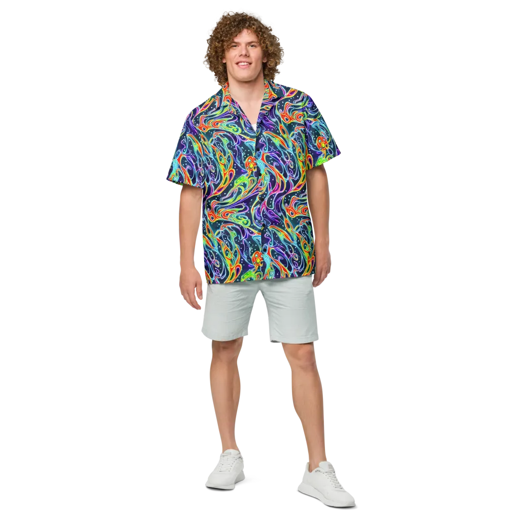 The Neon Unknown on Button Shirt — Front