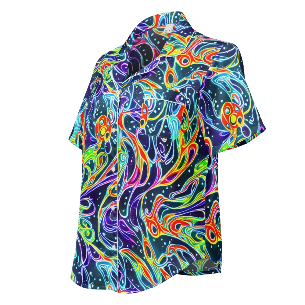 The Neon Unknown on Women's Short Sleeve Pajama Top — Left Front